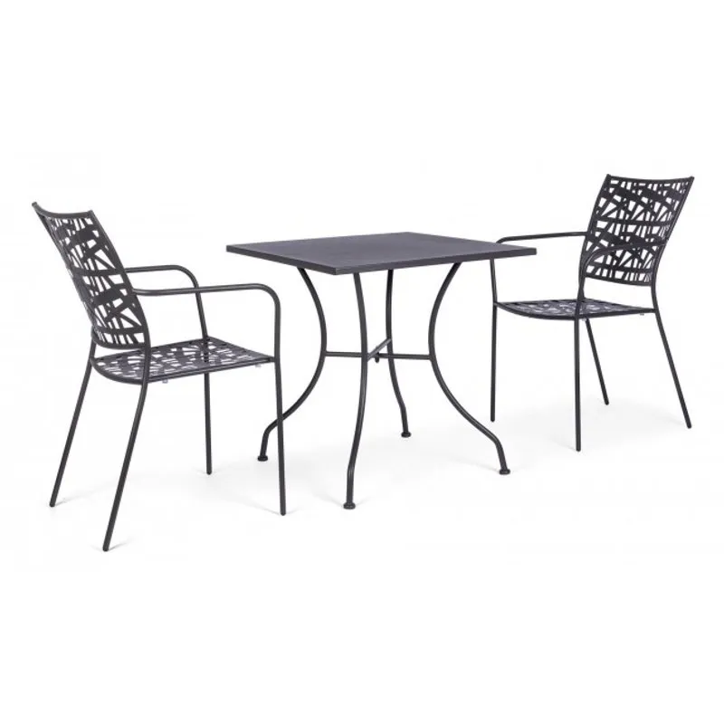 Bizzotto outdoor Sedia con braccioli Kelsie antracite